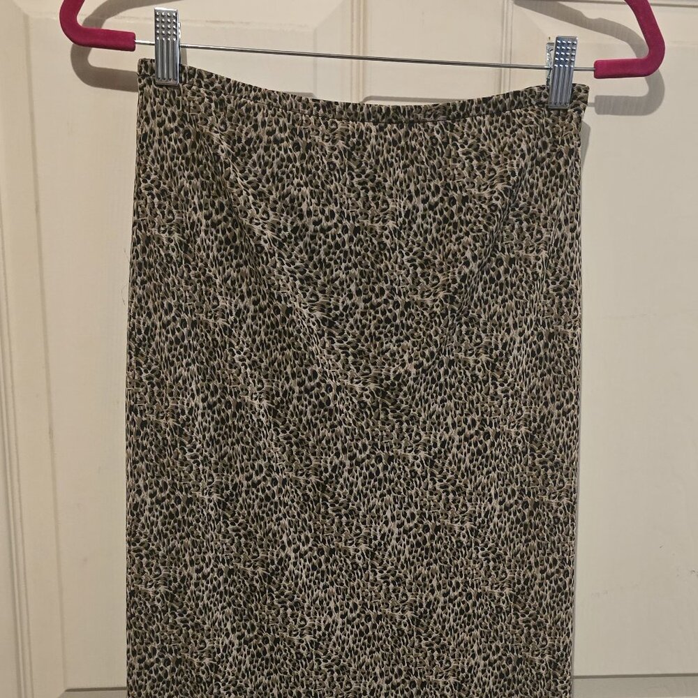 MSK Brand - Long Flowy - Leopard Print Skirt - Size Medium